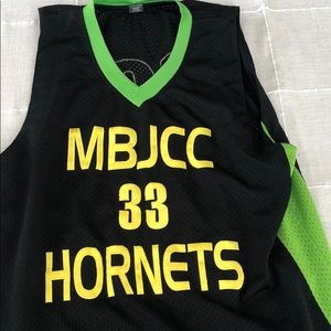 BLACK AND GREEN HORNETS JERSEY